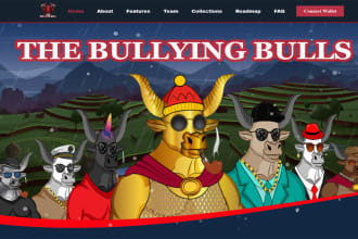 nft landing page, design nft website, nft landing page