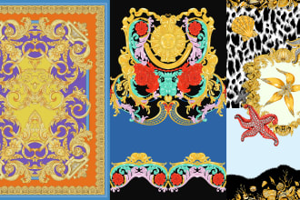 draw modern and perfect baroque patterns