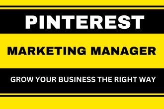 be your pinterest manager and marketing expert and pin design create board