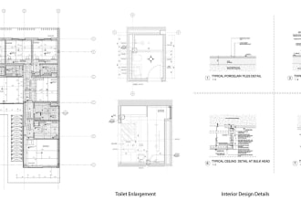make a complete package of revit or cad architectural drawings and 3d model