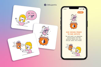 draw a flat vector illustration for your website or app