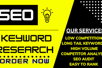 do in depth SEO keyword research and competitor analysis