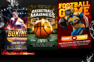 do design, gym football, fitness, event flyer or poster