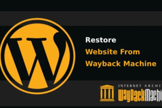restore, recover HTML website from wayback machine archive