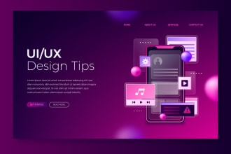 design mobile app ui ux design, website ui design and ui ux