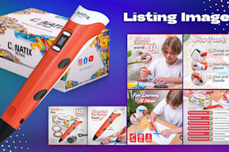 design amazon listing images, infographics, and product photos for sales boost