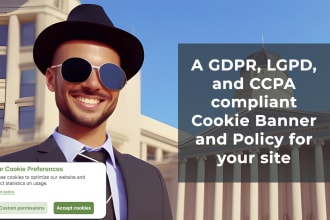 setup gdpr, ccpa, lgpd cookie consent banner on your site