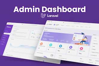 develop user dashboard using php laravel and mysql