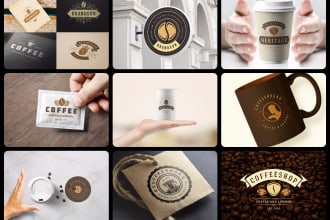 design coffee shop logo, emblem, monogram design in 4 hour