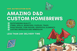 create dnd 5e homebrew, illustrations, puzzles, monsters and more