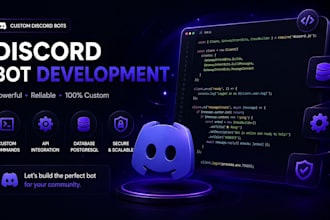 develop a discord bot with your custom specifications