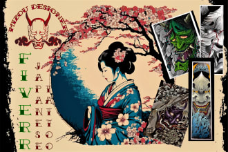 create eye catcher japanese tattoo design for you