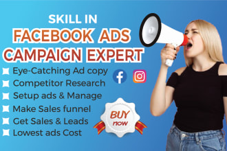 be your facebook ads campaign manager to run fb ads campaign