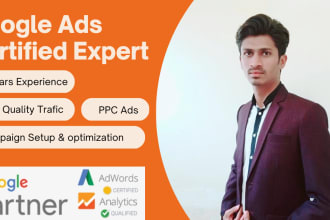 setup and manage google adwords search, display PPC ads campaign