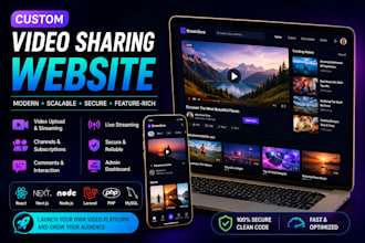 develop a custom video sharing website like youtube