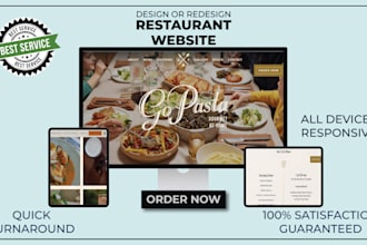 create restaurant booking and food delivery website