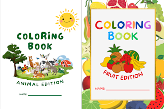 sell ready to print and customizable coloring books for kids