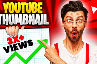 design viral clickbait youtube video thumbnail within 1 hour