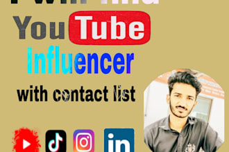 find youtube, linkedin, instagram influencer for influencer marketing