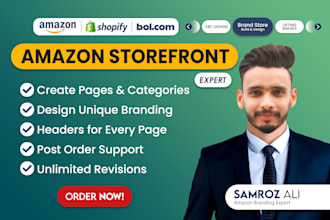 create amazon brand store and amazon storefront design