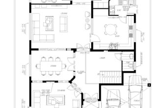 draw best 2d house plan in autocad