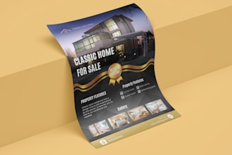 design eye catchy, premium traveling, tour flyer, real estate flyer, free mockup