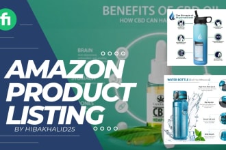 do amazon product listing image design, storefront professionally