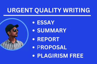 do urgent essay writing, research and summary writing