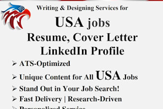 help u to enhance ur resume, CV, cover letter, and linkedin for all jobs