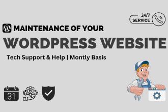 provide wordpress maintenance and support for your website
