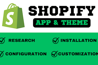 setup shopify store apps, themes customization