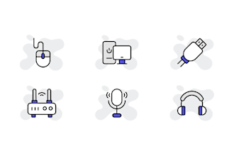 design clean line icon and flat icons for website or app
