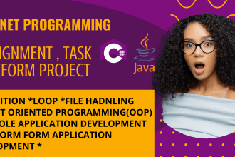 do programming assignments, tasks,console and winform using csharp,java language