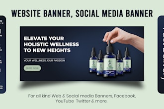 design website banner, social media banner, header, cover, hero images