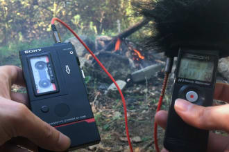 record your music on micro cassette tape using old dictaphones