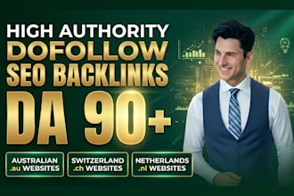 provide high da authority backlinks for australia, switzerland and netherlands