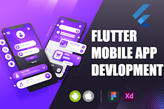 develop mobile app using flutter for both ios and android