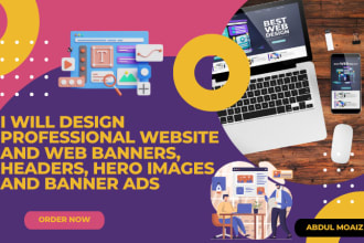 design quality website banner, headers, hero images and banner ads