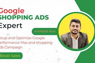 setup and optimize google performance max and shopping ads campaign,