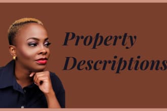 write appealing real estate property descriptions