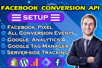 setup facebook pixel and conversion API, server side tracking