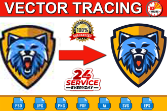 vector tracing, raster to vector, redraw your logo or image perfectly