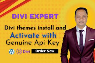 build a wordpress website, install the divi theme