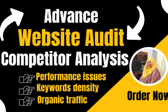 do complete website audit and competitor analysis for better search engine