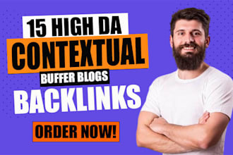 do 15 high da contextual USA backlinks SEO link building
