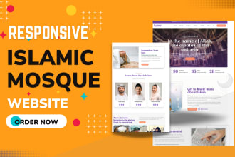 create and redesign a islamic website for your mosque, organization, or charity