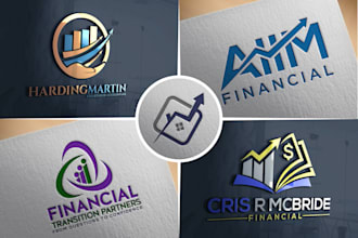 do design modern minimalist accounting financial and  business consulting logo