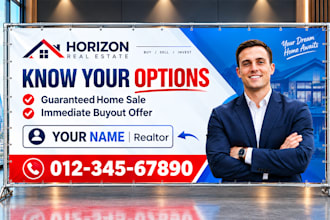 design professional billboard banner and signage for print