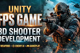develop a 3d fps and tps shooter game in unity engine