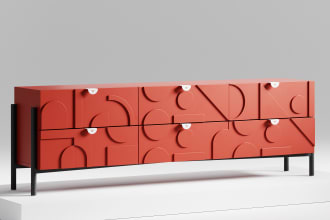 do 3d model of furniture and photorealistic rendering